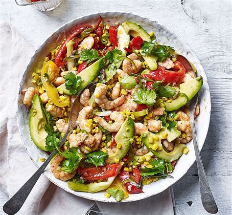 roast-corn-prawn-pepper-avocado-salad-bbc-good image