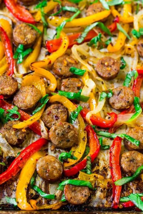 sausage-and-peppers-in-the-oven-easy-sheet-pan-recipe-well image