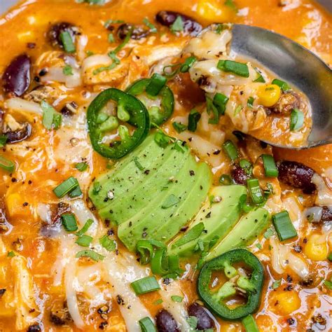 the-best-creamy-chicken-enchilada-soup-healthy image