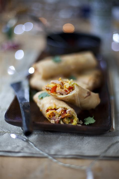 crispy-ham-spring-rolls-with-a-soy-ginger-dipping-sauce image