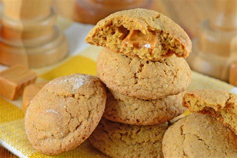 caramel-apple-cookies-with-a-gooey-caramel-center image