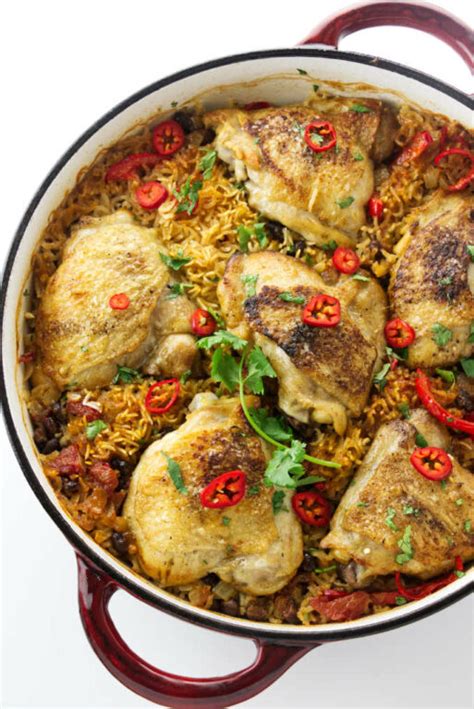 skillet-chicken-with-black-beans-and-rice-savor-the-best image