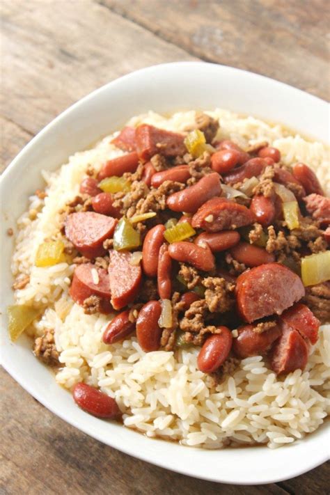 red-beans-and-rice-with-ground-beef-simple-sweet image