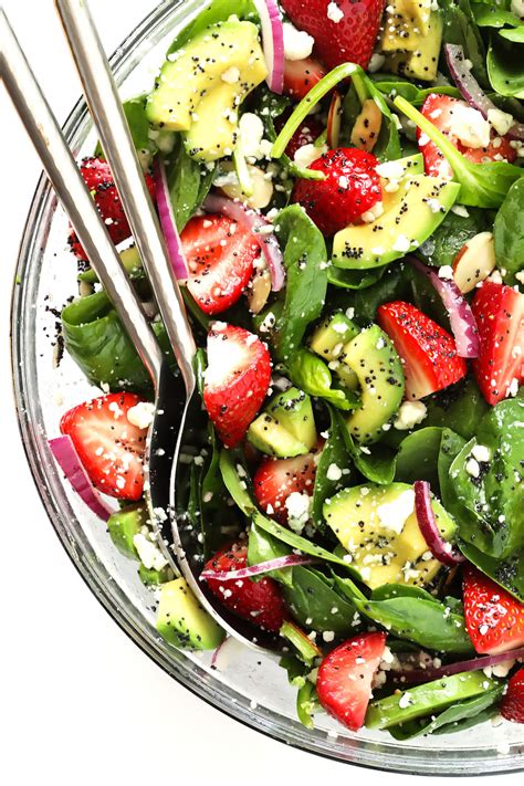 strawberry-avocado-spinach-salad-with-poppyseed image