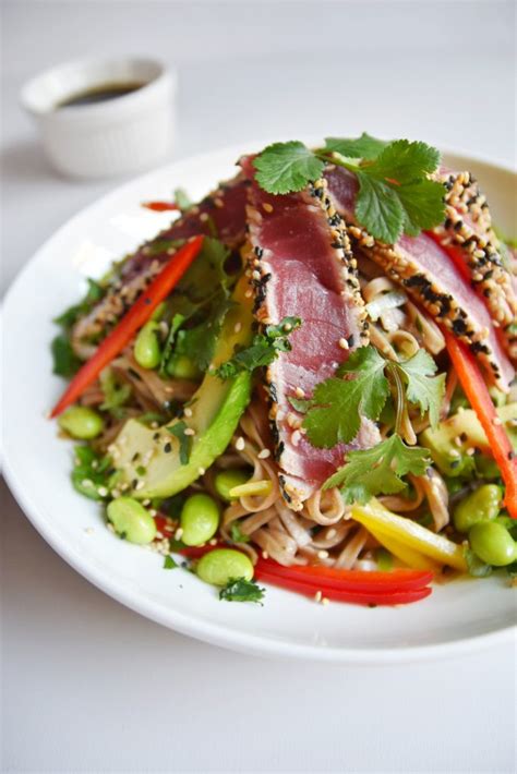 sesame-seared-tuna-salad-with-sushi-soba-noodles-spicyfig image
