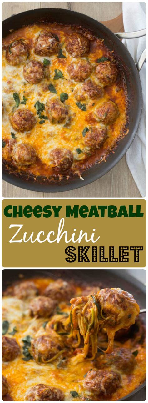 cheesy-meatball-zucchini-skillet-oh-sweet-basil image
