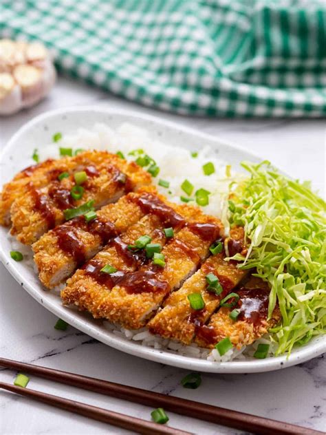 baked-chicken-katsu-with-tonkatsu-sauce-a-mind image