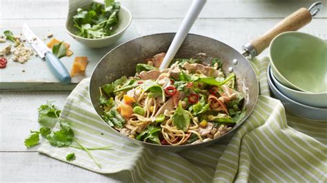 chicken-satay-noodles-recipe-bbc-food image