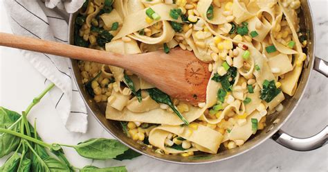 creamy-sweet-corn-pappardelle-pasta-recipe-purewow image