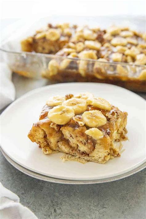 bananas-foster-french-toast-casserole-the-salty image