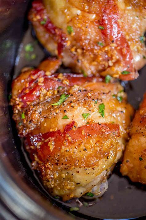 slow-cooker-bacon-brown-sugar-garlic-chicken image