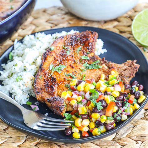 pan-seared-pork-chops-with-corn-salsa-easy-family image