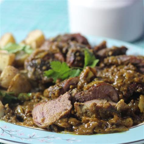 easter-lamb-in-curry-sauce-with-lemon-roasted image
