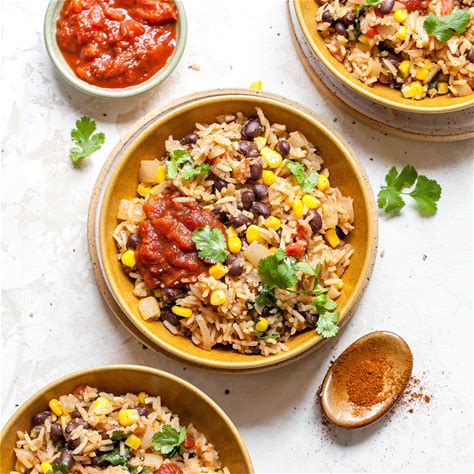 one-pot-beans-rice-with-corn-salsa-eatingwell image