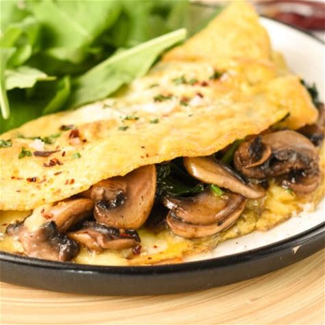 spinach-mushroom-omelette-sweet-as-honey image