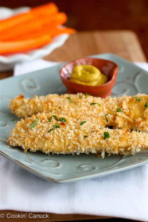 baked-panko-chicken-strips-cookin-canuck image