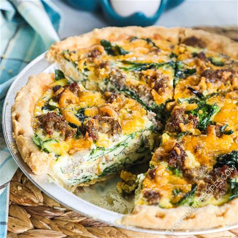 sausage-and-spinach-quiche-easy-family image