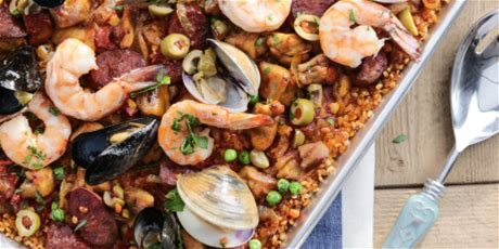valeries-super-easy-oven-paella-food-network-canada image