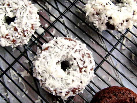 coconut-glazed-chocolate-donuts-delightful image