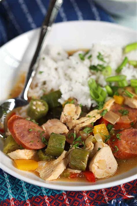easy-chicken-and-sausage-gumbo-recipe-spend image