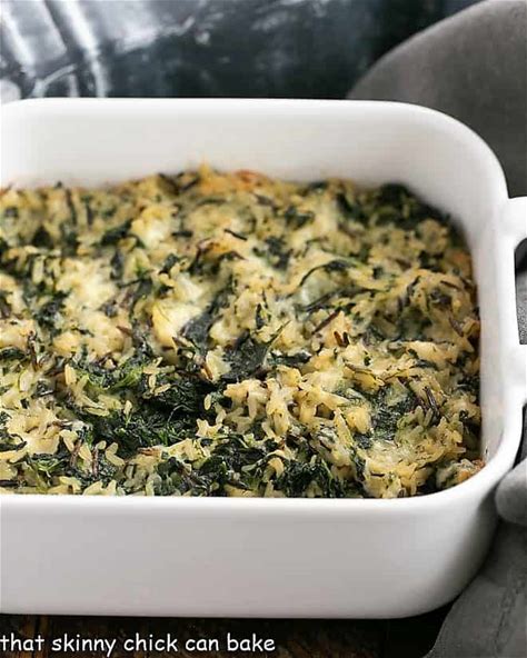 cheesy-spinach-rice-casserole-that-skinny-chick-can image