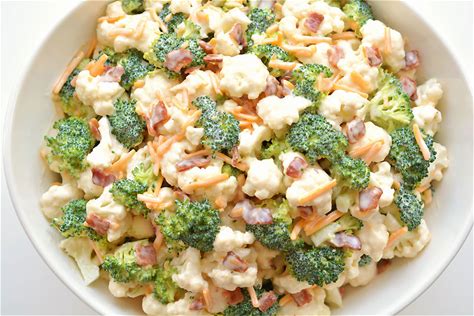 cauliflower-broccoli-salad-recipe-one-little-project image