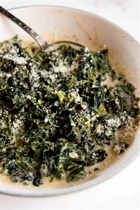 easy-creamed-kale-spoonful-of-flavor image