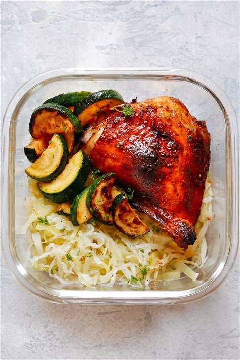 spicy-chicken-with-sauteed-cabbage-and-zucchini-bowls image