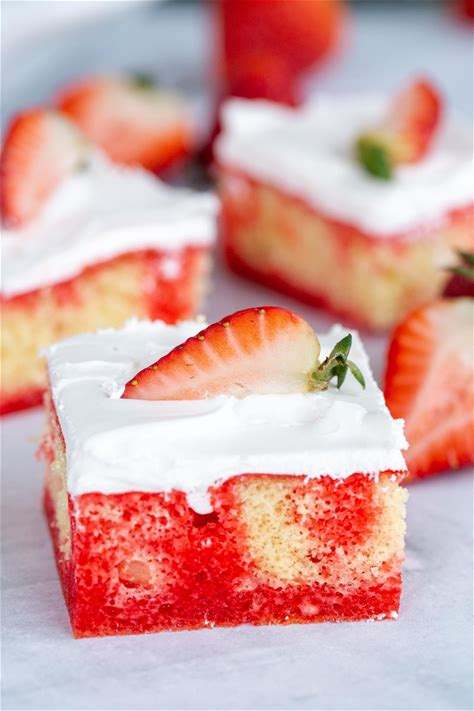 strawberry-jello-poke-cake-extra-fluffy-momsdish image