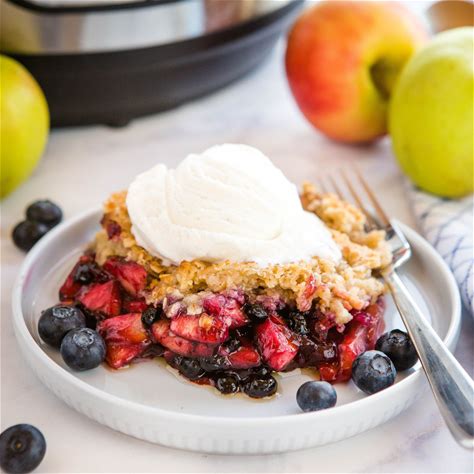 instant-pot-apple-crisp-with-berries-the-busy-baker image