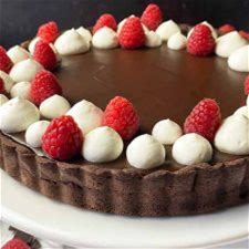 dark-chocolate-ganache-tart-recipe-foodal image