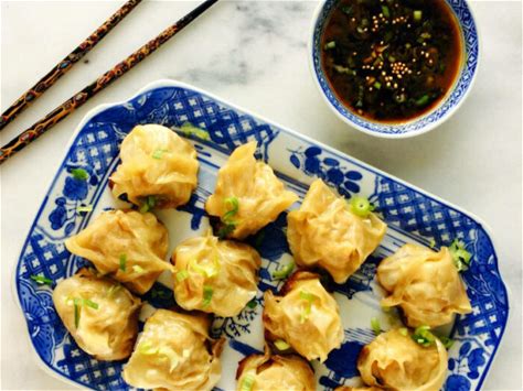 chicken-vegetable-potstickers-with-soy-mustard image