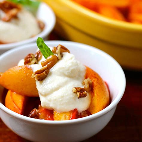 vanilla-roasted-peaches-with-honey-whipped-ricotta image