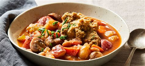 vegetable-stew-with-herbed-dumplings-recipe-forks image