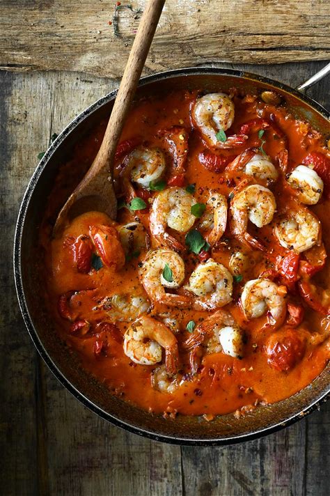 spicy-shrimp-pasta-in-tomato-cream-sauce-serving image