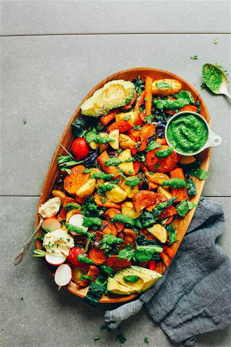 roasted-vegetable-salad-with-magic-green-sauce image