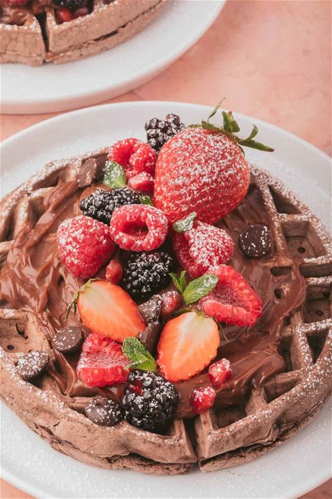 easy-chocolate-waffles-simply-stacie image