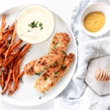 bakedchicken-fingers-with-greek-yogurt-dipping image