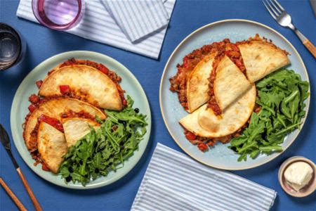 spiced-bbq-pork-quesadillas-recipe-hellofresh image