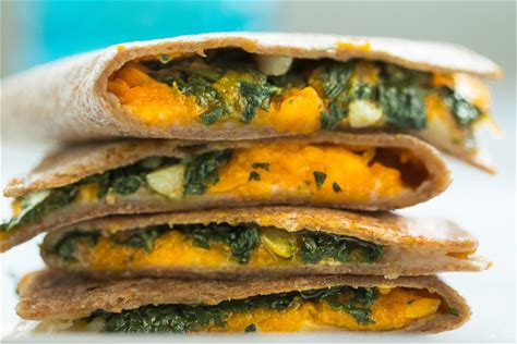 mexican-style-pumpkin-and-spinach-quesadillas image
