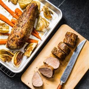 spice-crusted-pork-tenderloin-with-pan-roasted-vegetables image