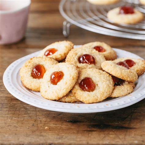 easy-vegan-coconut-cherry-cookies-wallflower-kitchen image