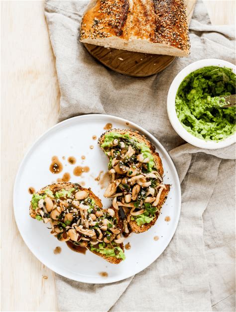 mushroom-avocado-toast-savory-breakfast image