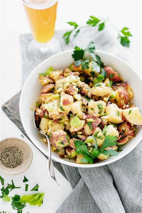 simple-warm-german-potato-salad-healthy-seasonal image