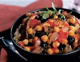 tomato-black-olive-and-chickpea-stew-with-fresh-shiitakes image