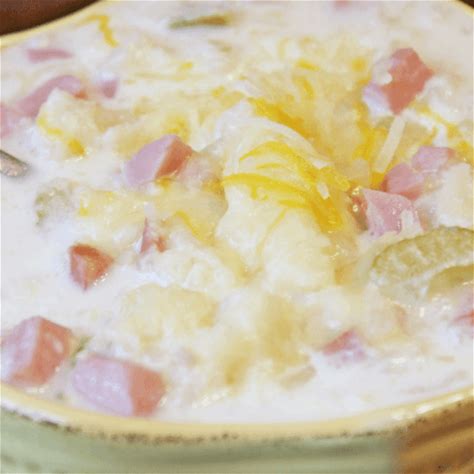 keto-creamy-ham-and-cauliflower-soup-instant-pot image