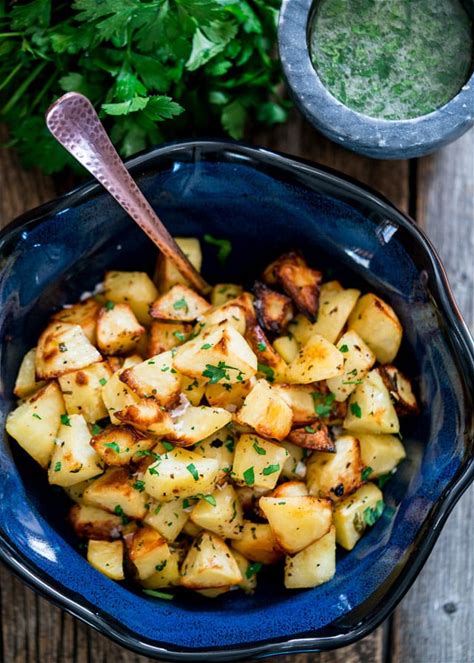 roasted-potatoes-with-garlic-sauce-jo-cooks image