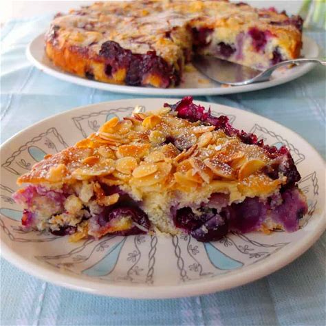 easy-blueberry-almond-cake-czech-bublanina-cake image
