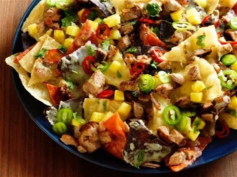 spicy-pork-and-pineapple-nachos-recipe-food-network image