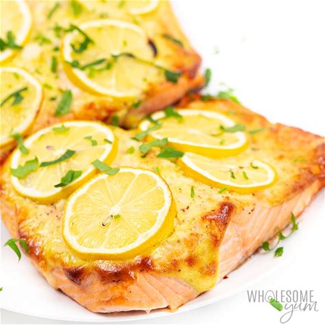 baked-salmon-with-mayo-15-minutes-wholesome image